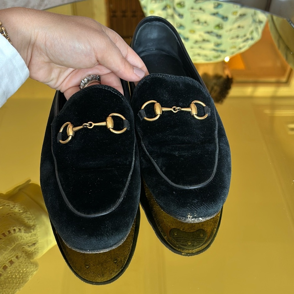 Gucci velvet loafers